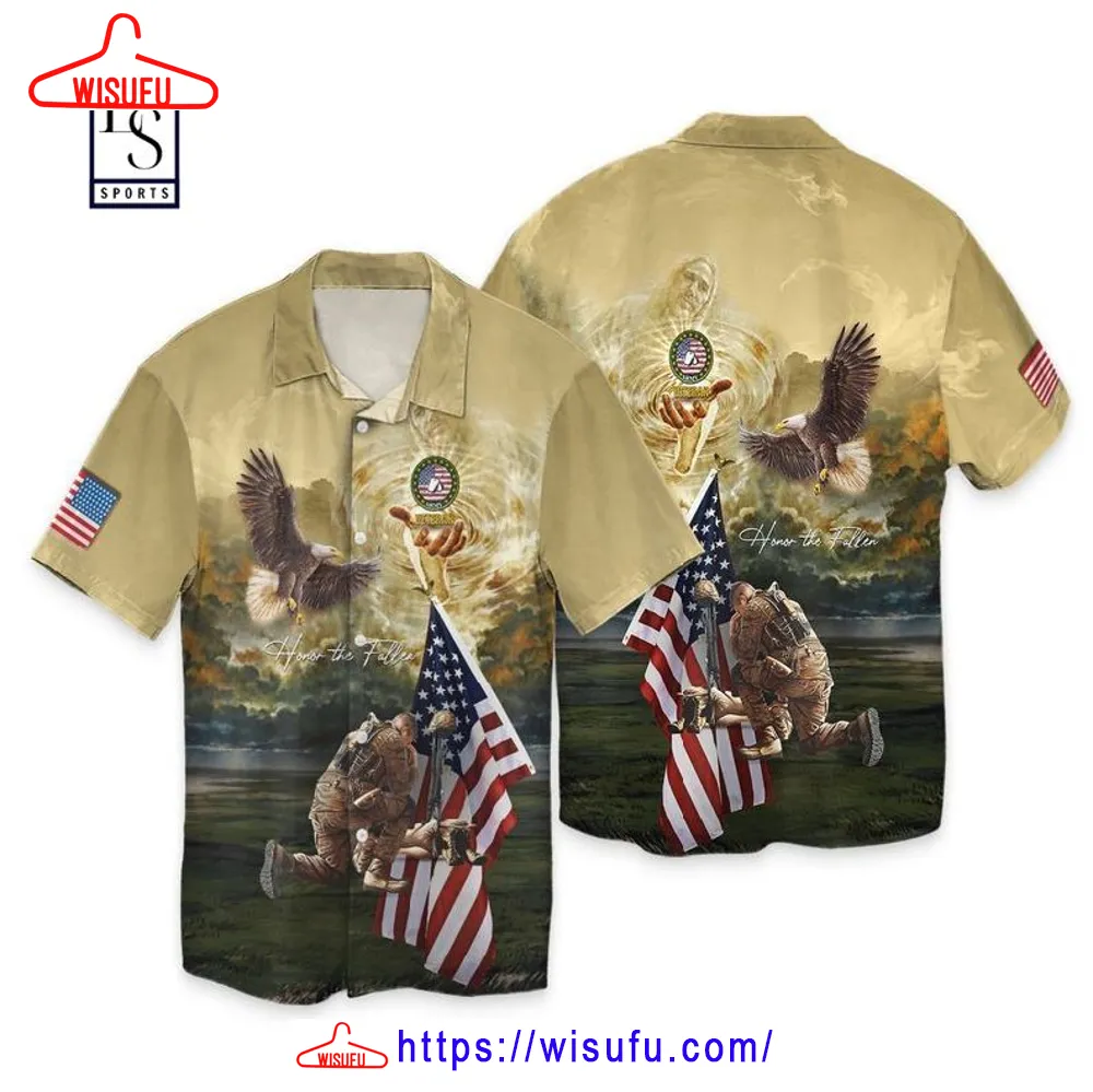 4th Of July Independence Day Memorial Day American Eagle Honor The Fallen Hawaiian Shirt, New Fashion Gifts