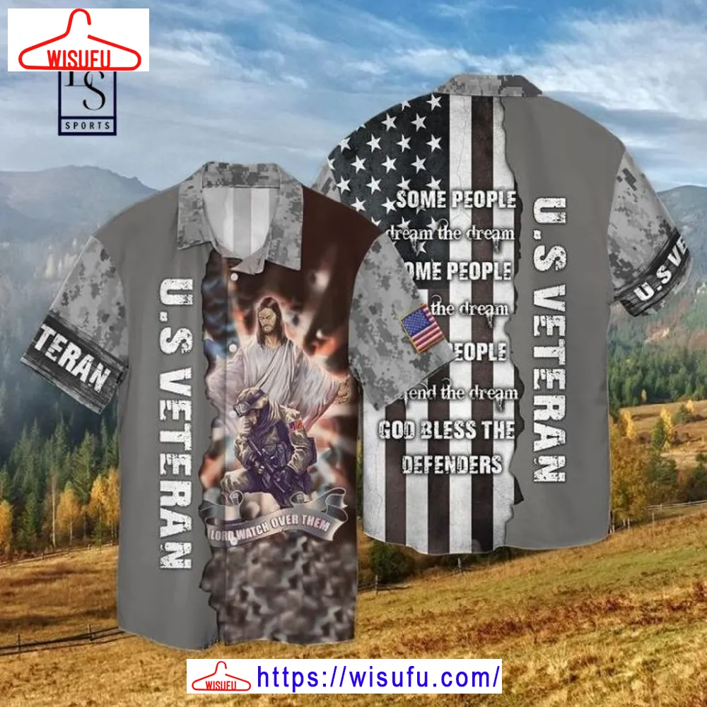 4th Of July Independence Day Memorial Day American Veteran Lord Watch Over Them Some People Hawaiian Shirt, New Fashion Gifts