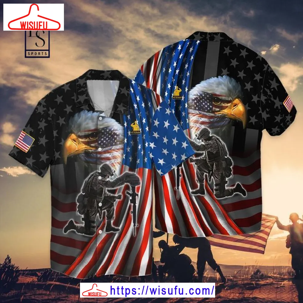 4th Of July Independence Day Memorial Day Eagle And Veteran Hawaiian Shirt, New Fashion Gifts