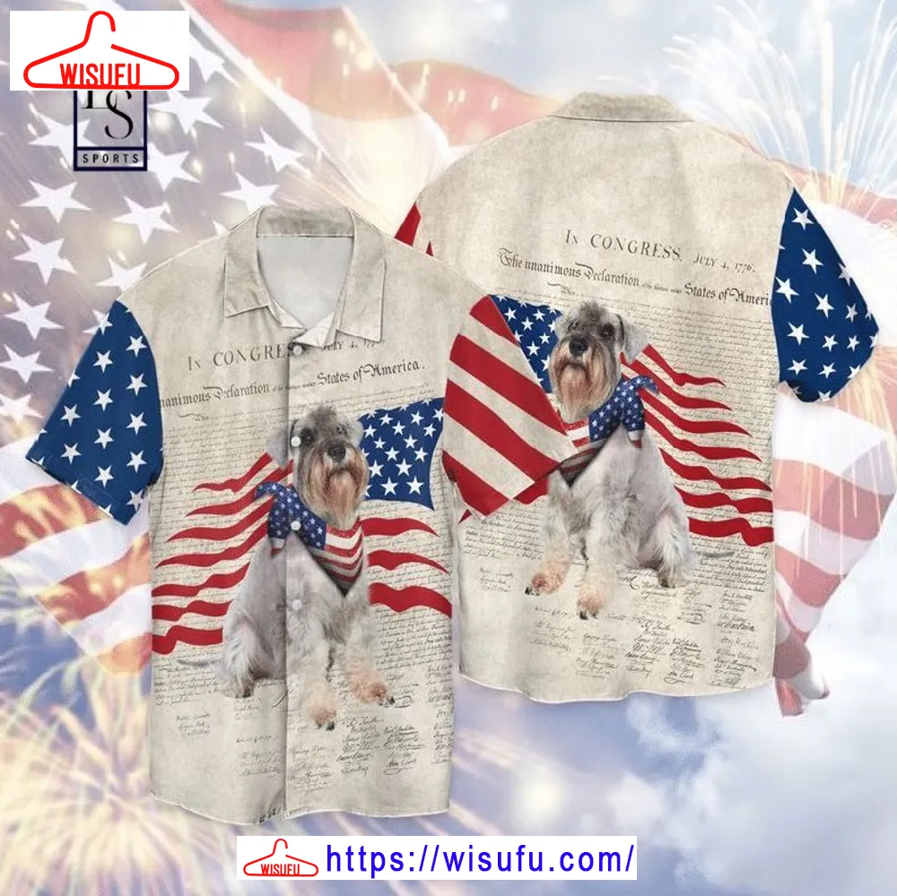 4th Of July Independence Day Schnauzer Patriotic Schnauzer American Flag Gift Hawaiian Shirt, New Fashion Gifts