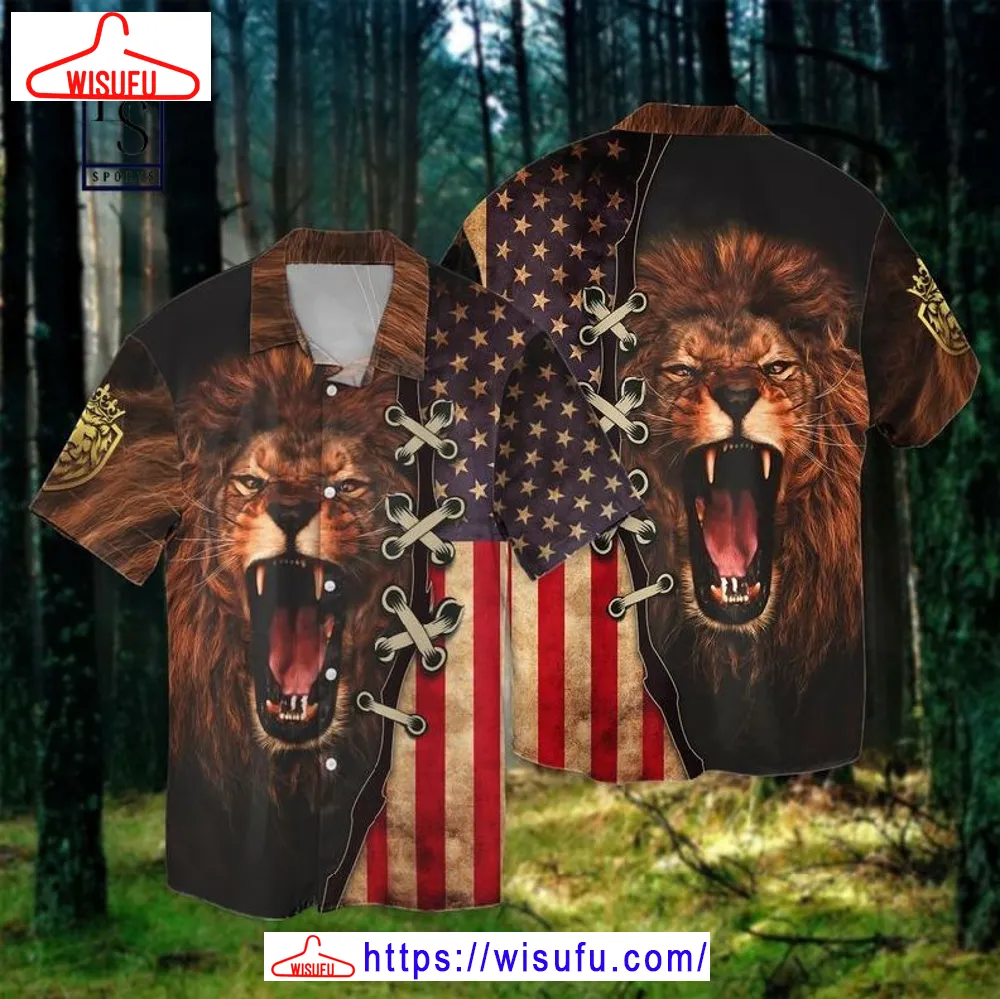 4th Of July Independence Day The King Lion Hawaiian Shirt, New Fashion Gifts