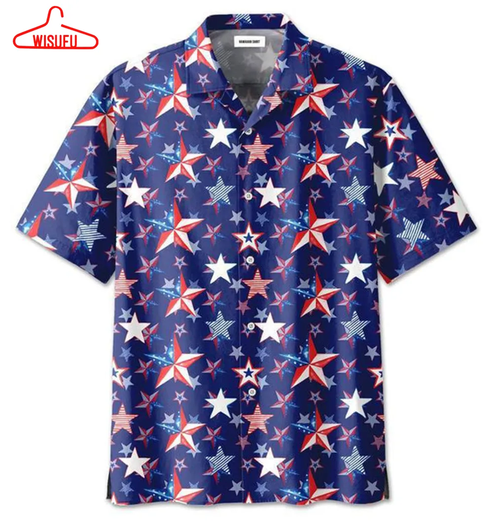 4th Of July Us Flag Star Hawaiian Shirt - For Men & Women - Adult Best Gift Ideas, New Fashion Gifts