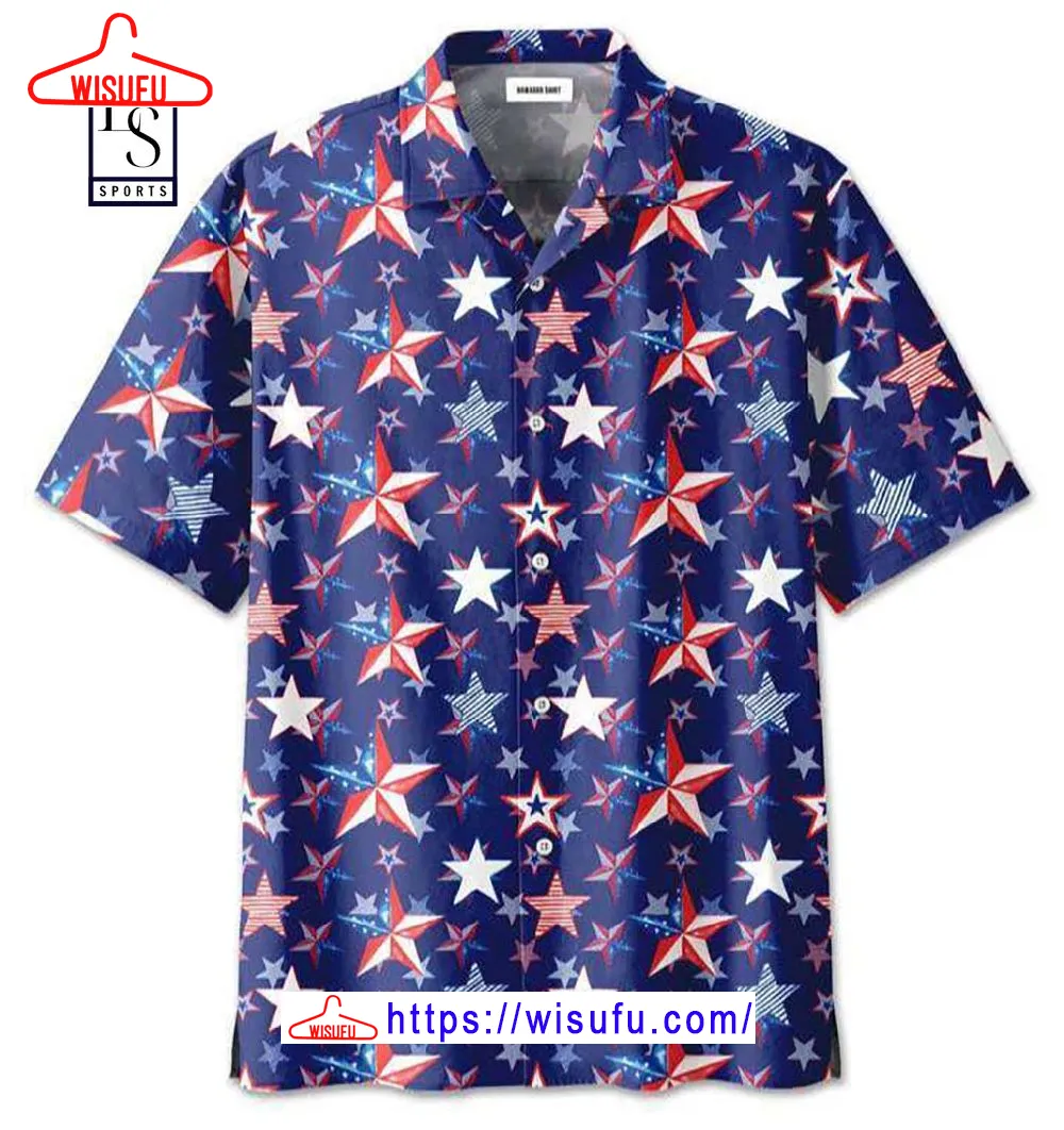 4th Of July Us Flag Star Hawaiian Shirt, New Fashion Gifts