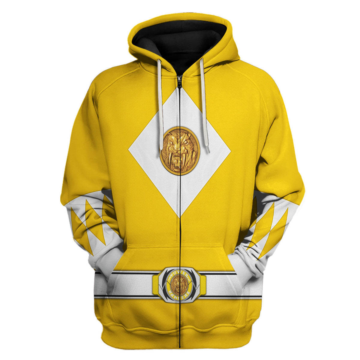 Yellow Ranger Mighty Morphin The Movie (1995) hoodie zip