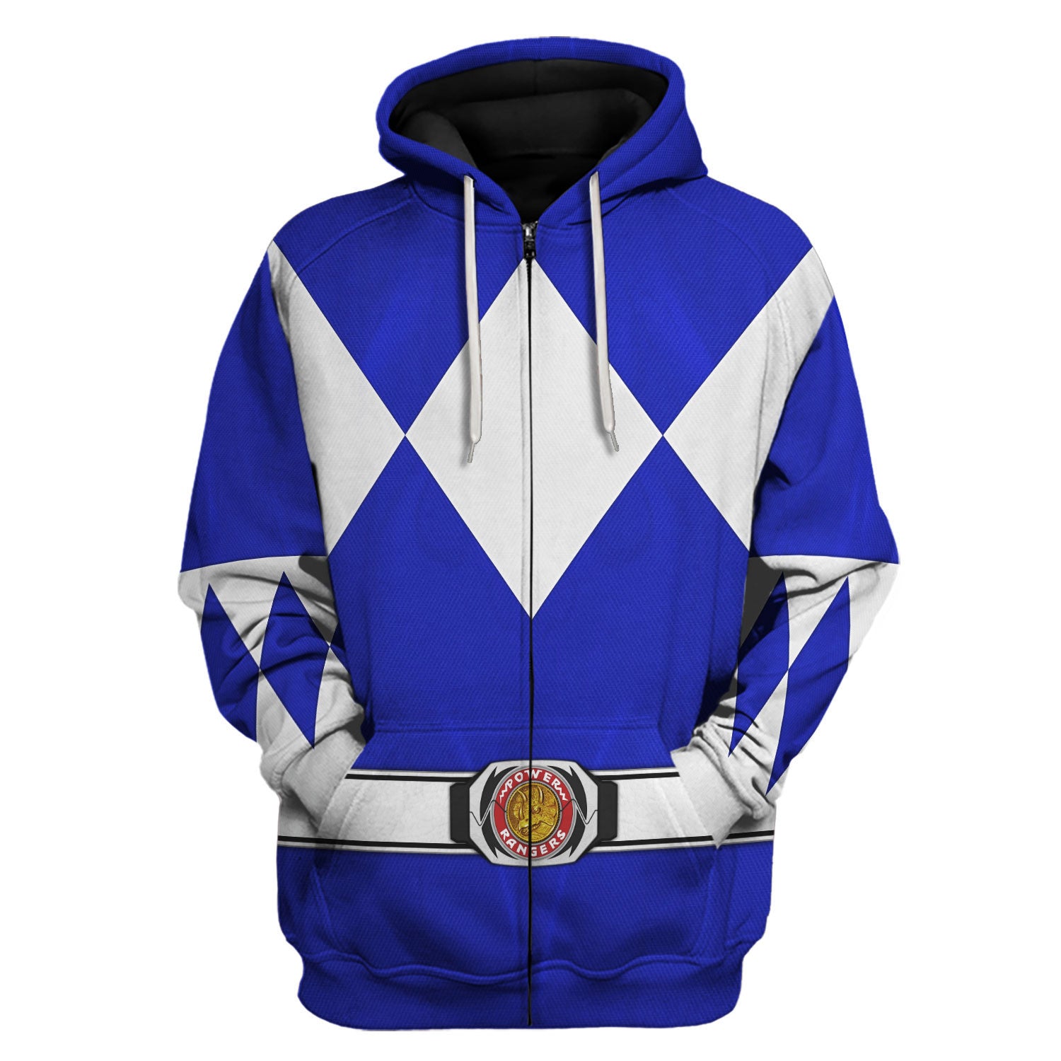 Blue Ranger Mighty Morphin Hoodie zip