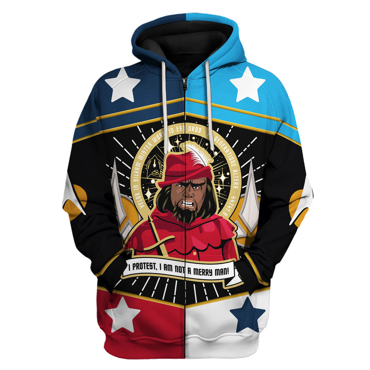 Worf is not a Merry Man hoodie zip