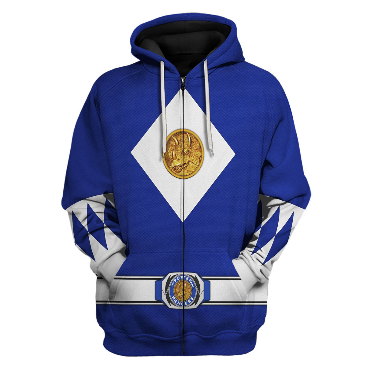 Blue Ranger Mighty Morphin The Movie (1995) Hoodie zip