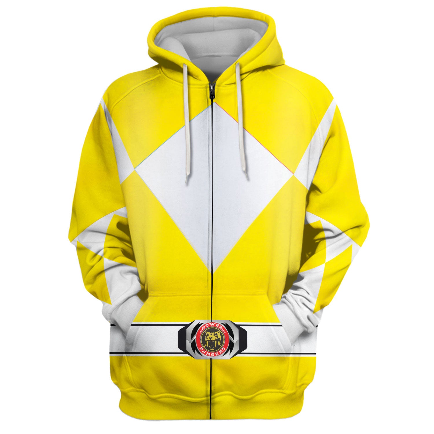 Gearhomie Unisex Tracksuit Hoodies Yellow Power Ranger 3D  hoodie zip