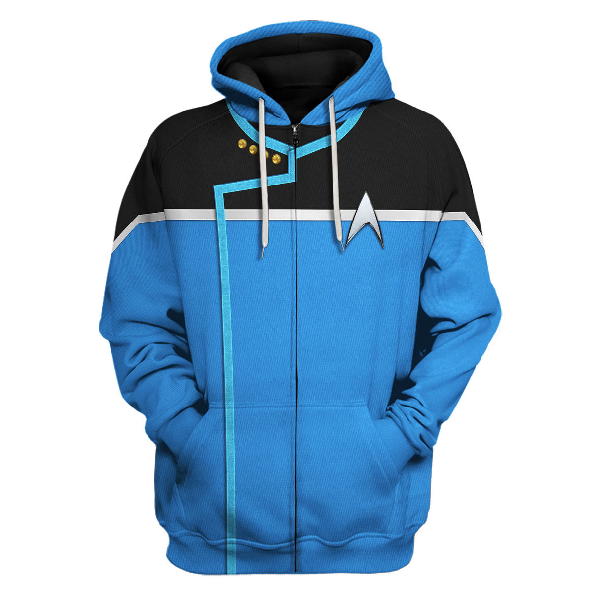 Dress Uniform Science Division BLue Apparel Hoodie zip