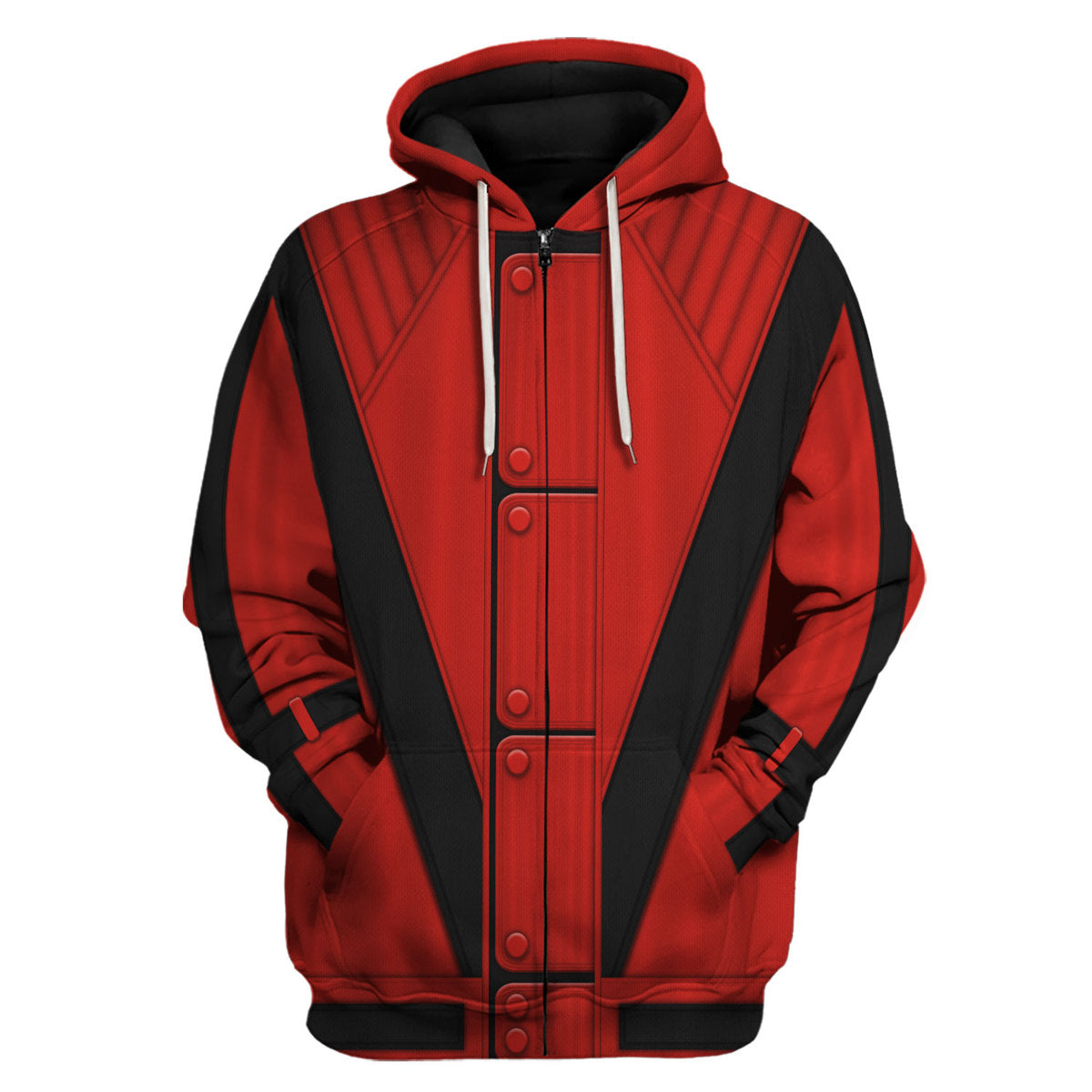 Gearhomie Michael Jackson red Costume hoodie zip