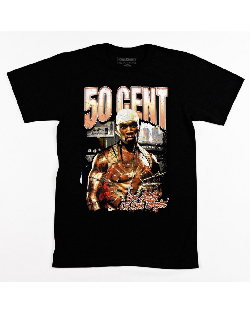 50 Cent Get Rich Bootleg Retro Tee - Black