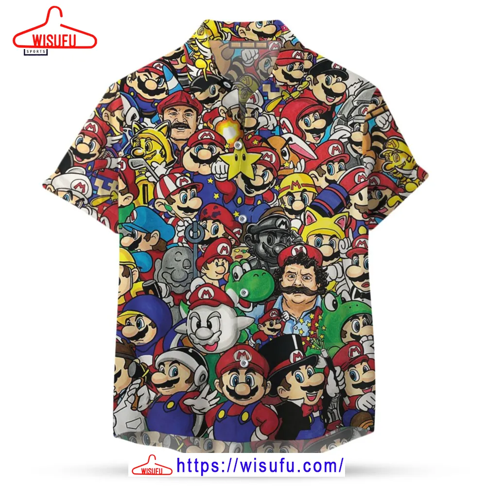 50 Shades Of Mario Hawaiian Shirt, New Fashion Gifts