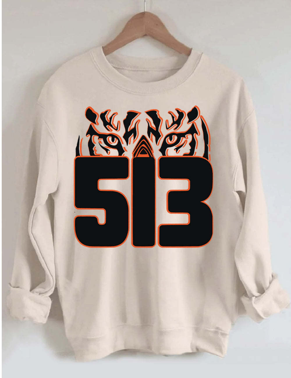 513 Cincinnati Bengal Tiger Football Unisex Sweatshirt Sand