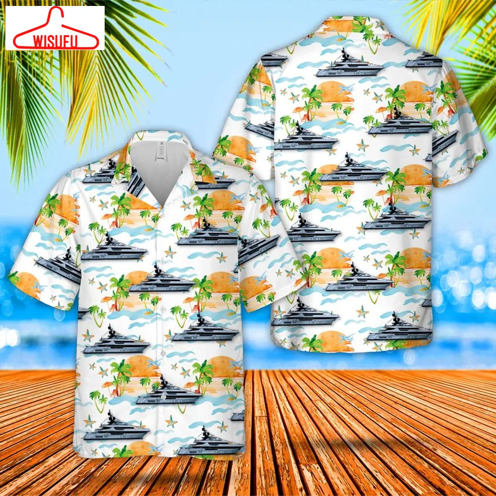 52m Luxury Motor Yacht Lady Lena Hawaiian Shirt, New Fashion Gifts