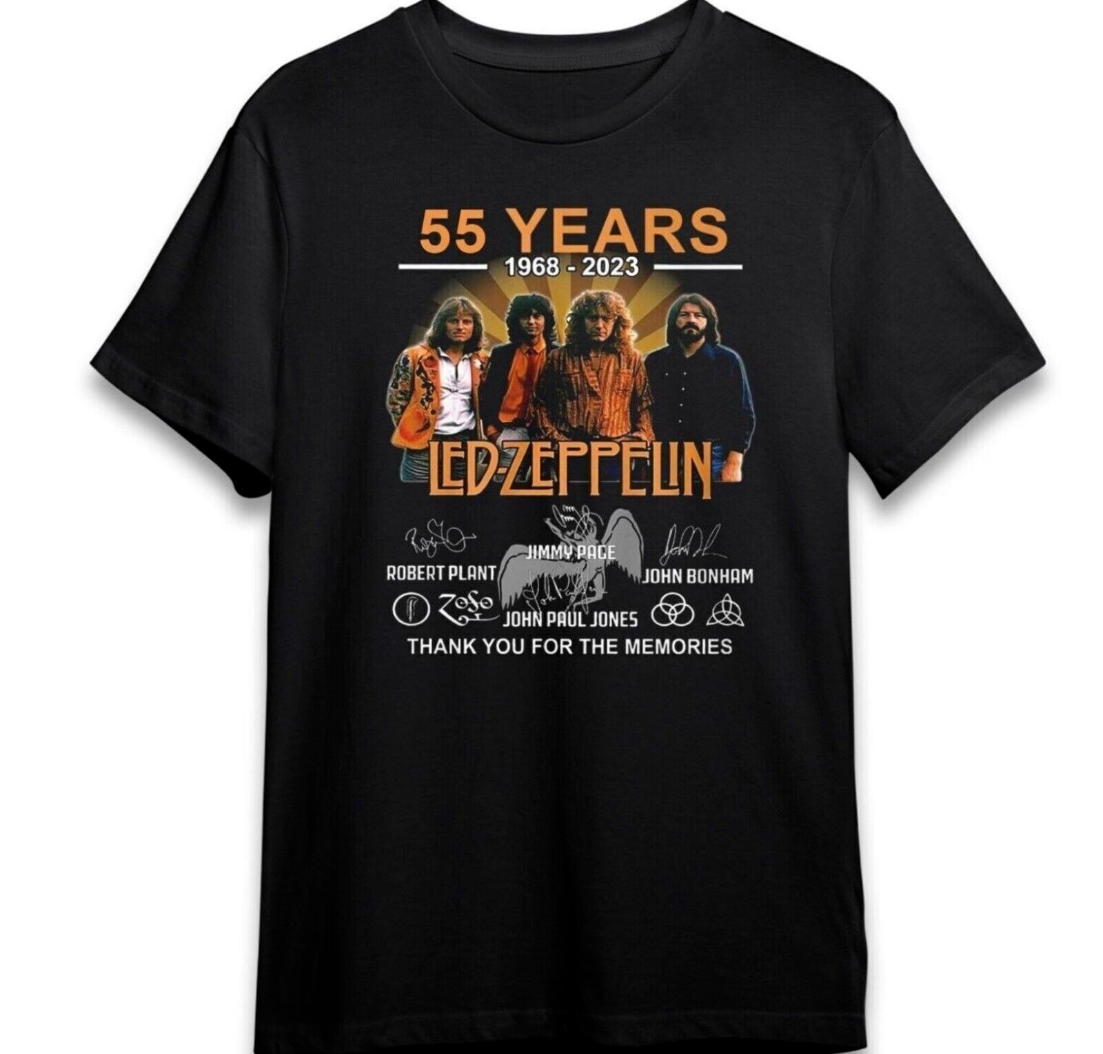 55 Years! Led Zeppelin 1968-2023 Thank You For Your Memories T-Shirt Unisex