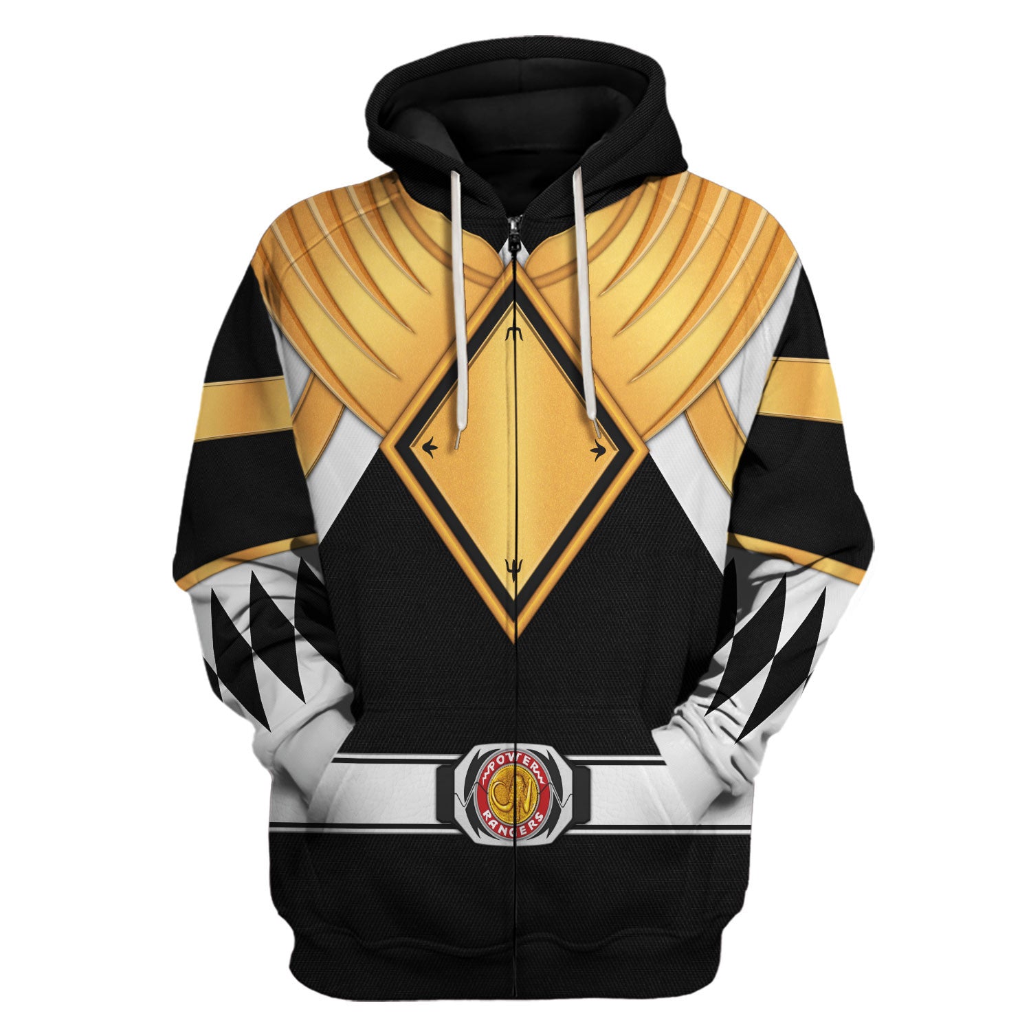 Black Ranger Dragon Shield Hoodie zip