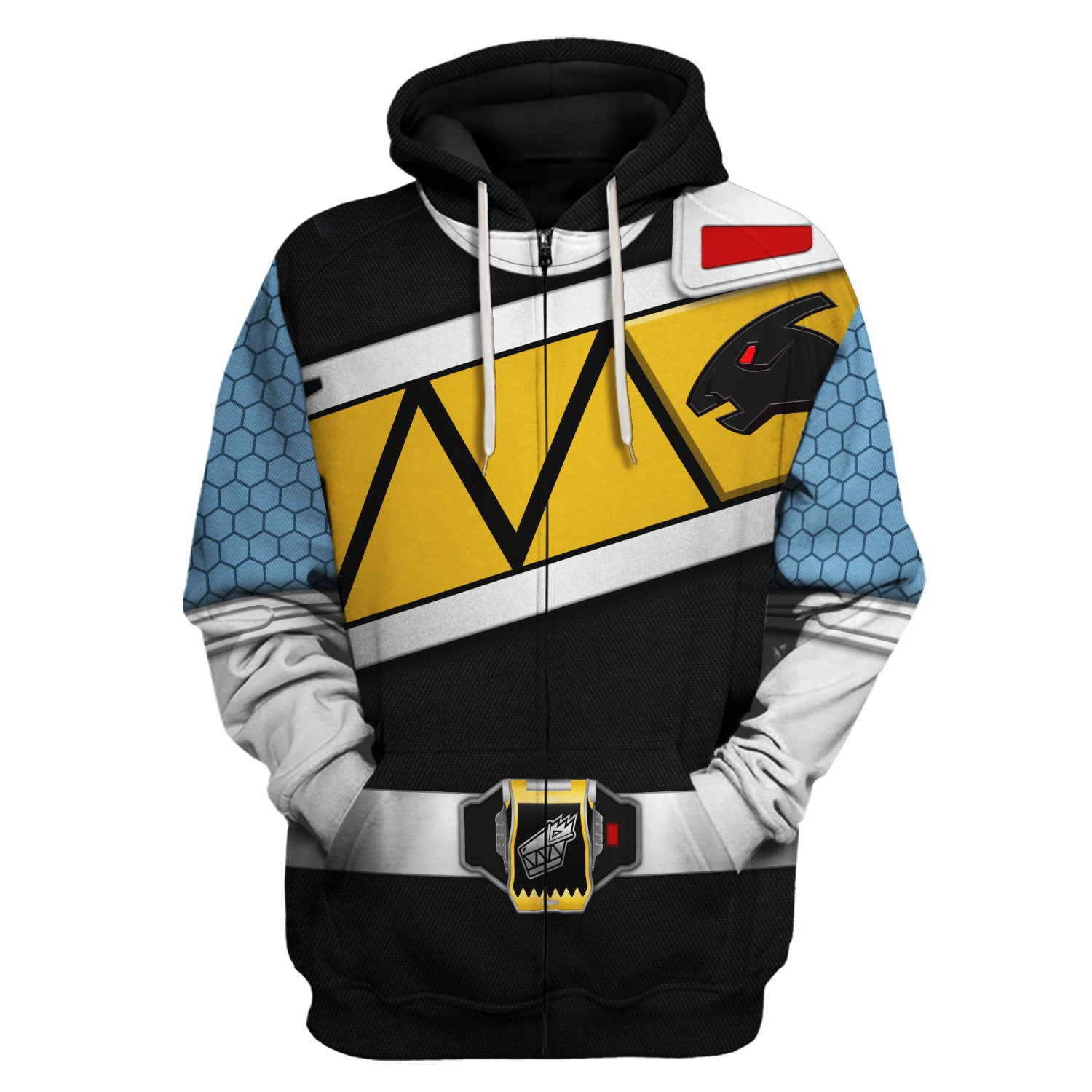 Black Power Rangers Dino Charge Hoodie zip