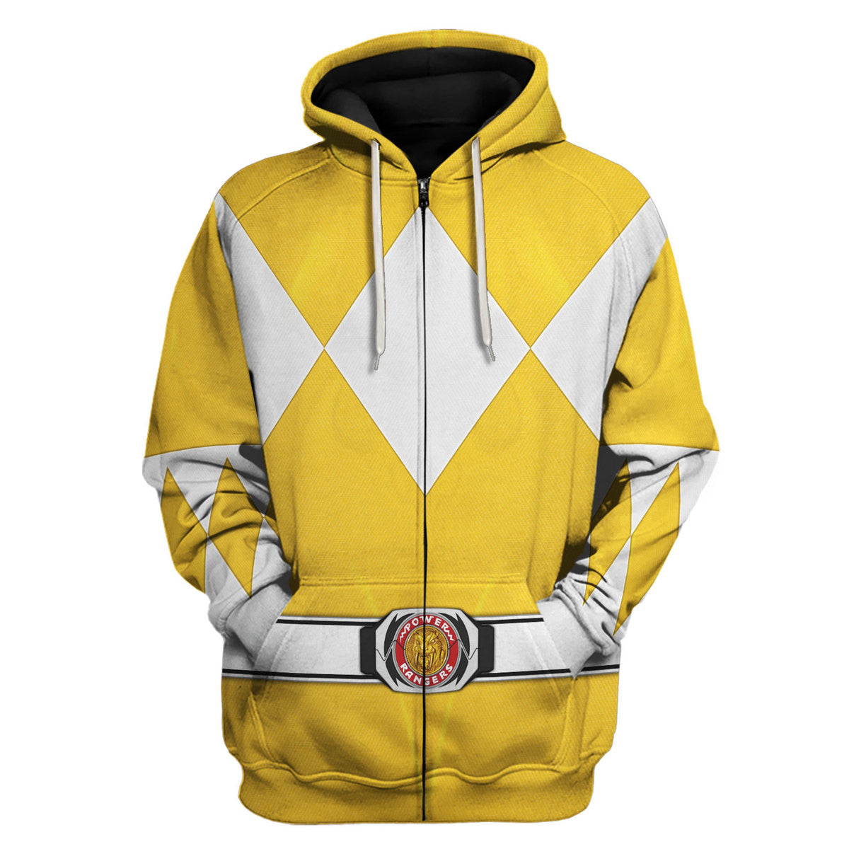 Yellow Ranger Mighty Morphin hoodie zip