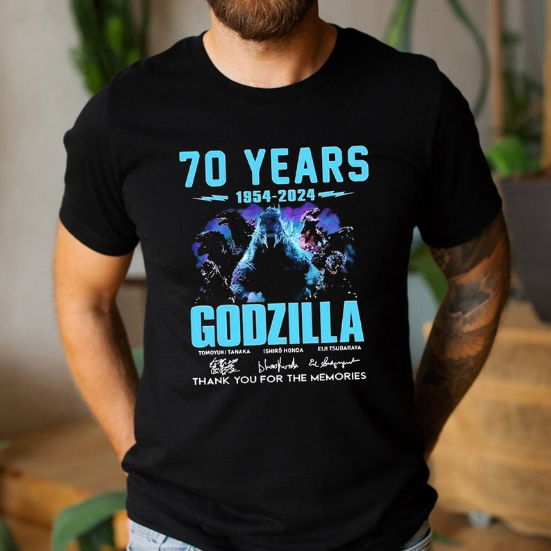 70 Years 1954-2024 Godzilla Thank You for The Memories Shirt