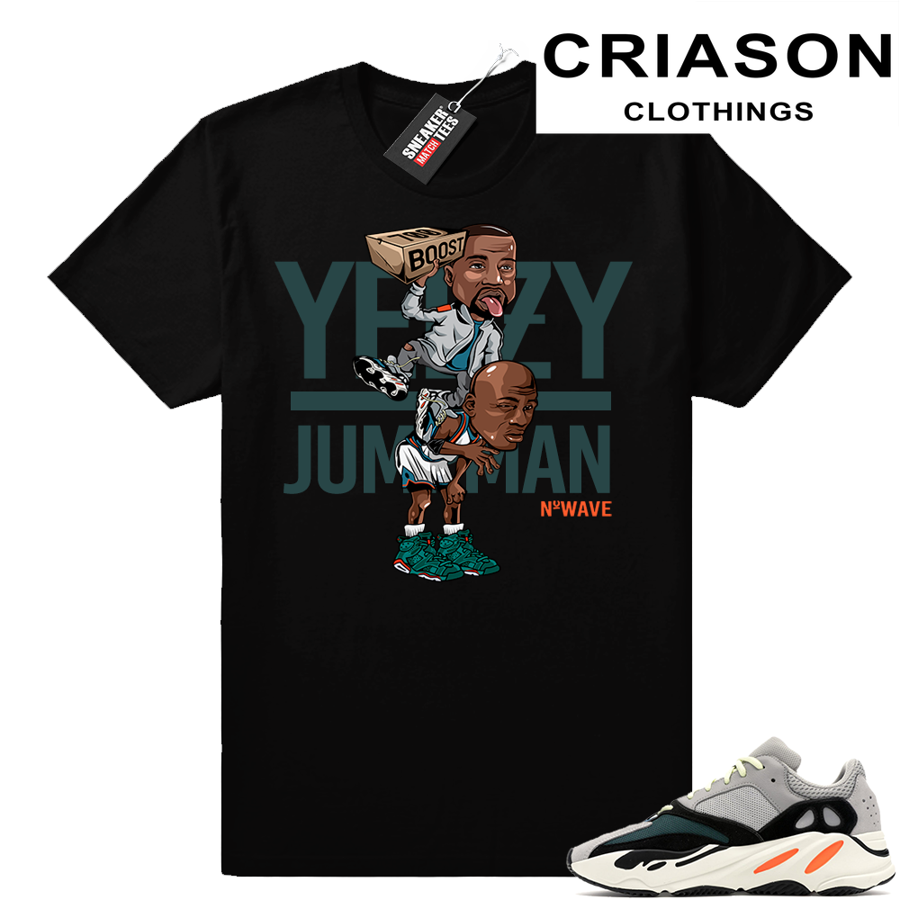 700 Wave Runner shirt  Yeezy Over Jumpman  Black shirt - Criason Store