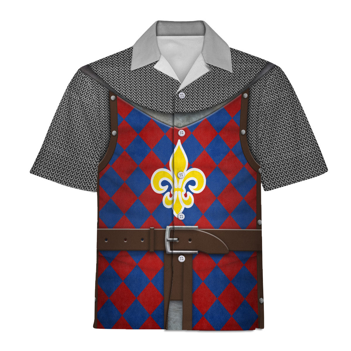 Gearhomie 13th Century French Knight Costume Hawaiian