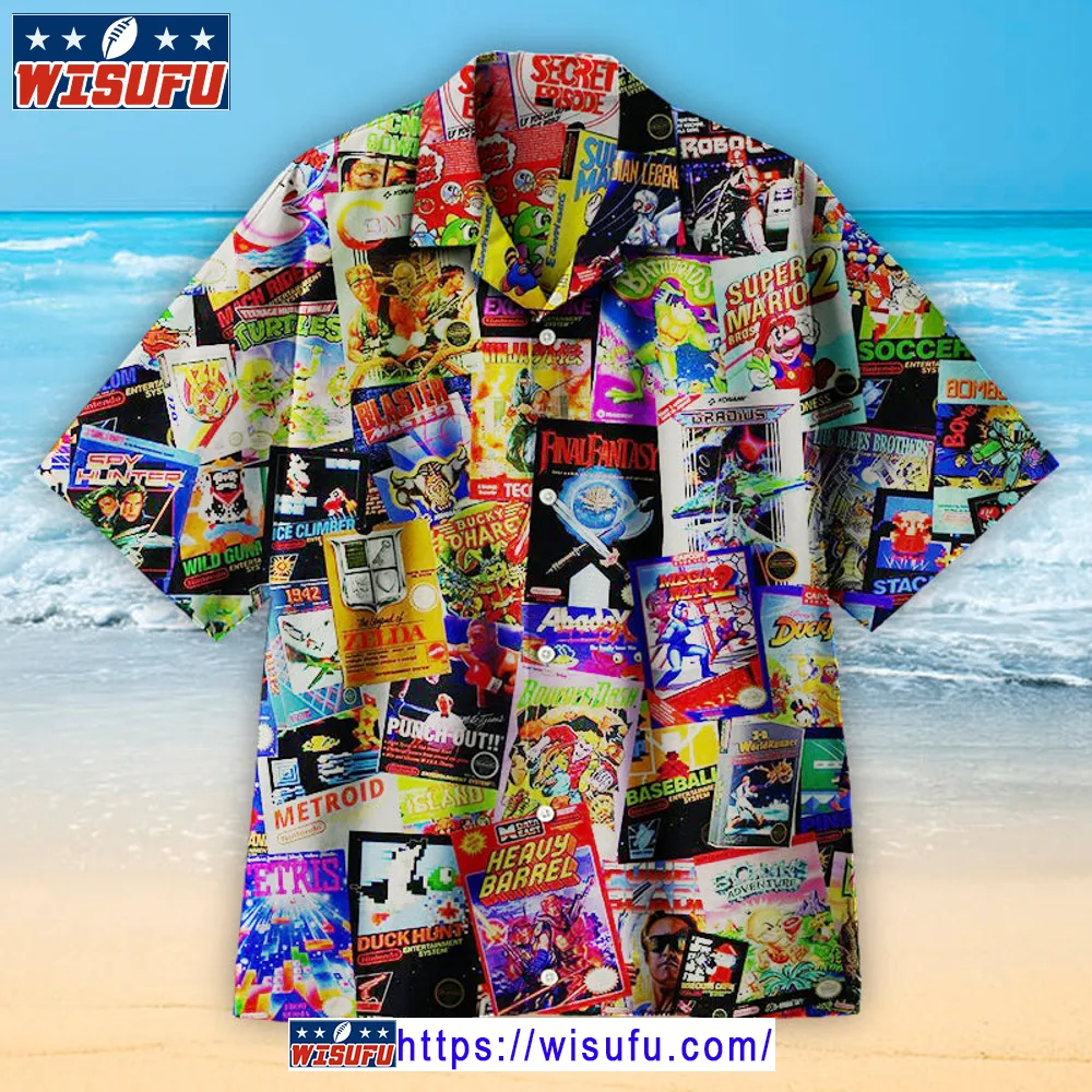 8-bit Armageddon Retro Video Game Universal Hawaiian Shirt