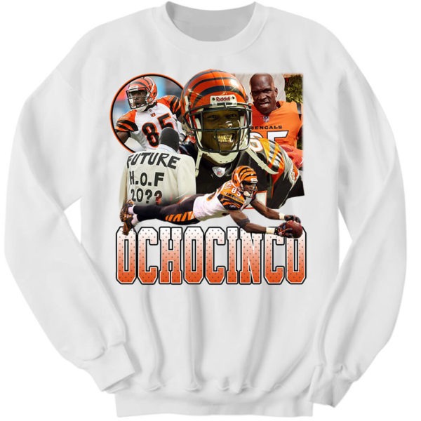 85 Chad Johnson Ochocinco Sweatshirt-White