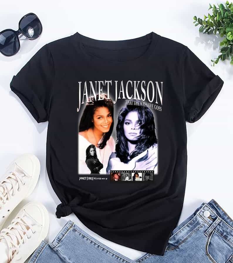 90S Vintage Janet Jackson Shirt, Janet Jackson Fan Gift Unisex T- Shirt Black