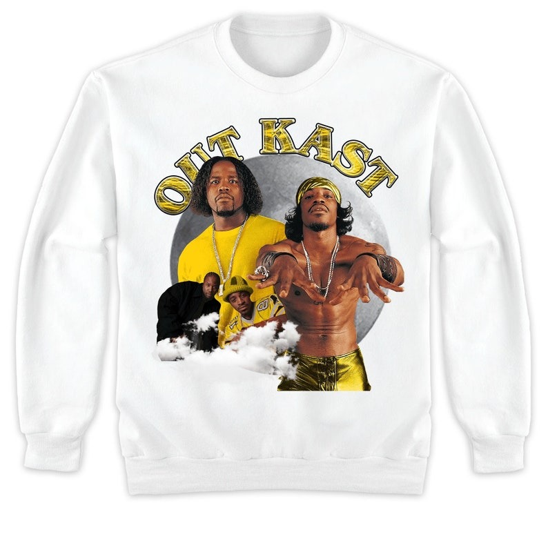 90s Outkast Hip-Hop Graphic Unisex Sweatshirt-White