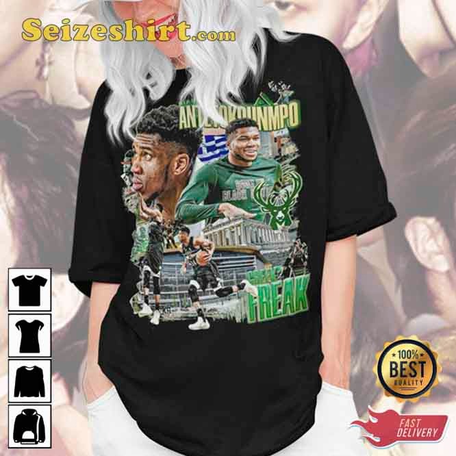 90s Vintage Giannis Antetokounmpo Milwaukee Bucks T-Shirt