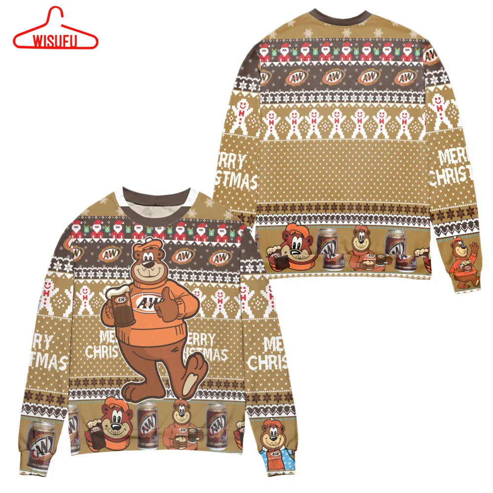 A&w Root Beer Snowflake Pattern Ugly Christmas Sweater