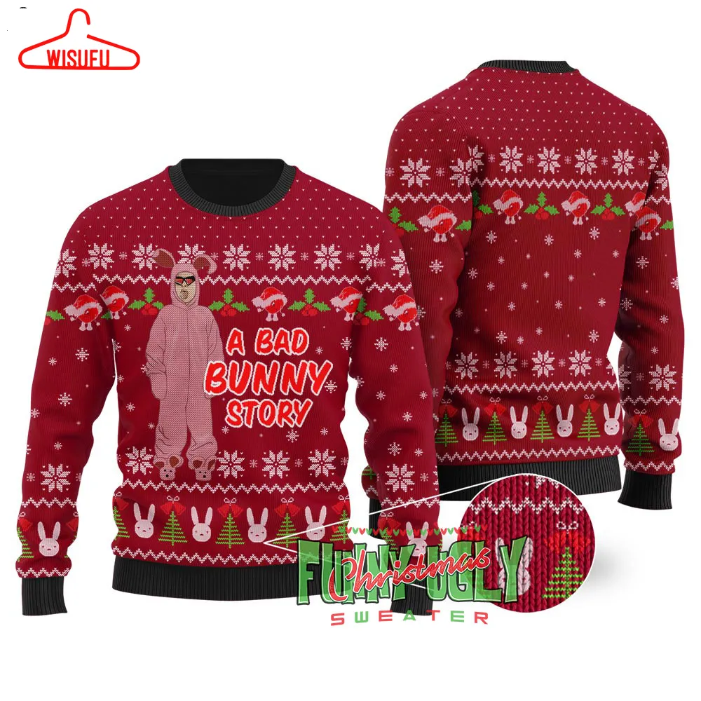 A Bad Bunny Story Ugly Christmas Sweater