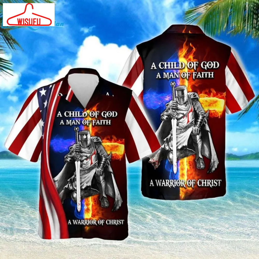 A Child Of God A Man Of Faith A Warrior Of Christ Shirt Hawaiian Print 3d, Best Gift Ideas, New Fashion Gifts