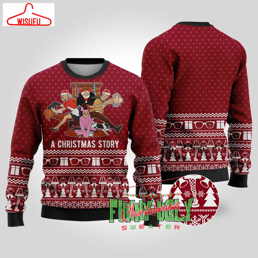 A Christmas Story Cardinal Red Movie Ugly Sweater