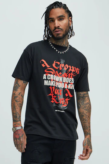 A Crown Doesn't Make You A King Short Sleeve Tee - Black