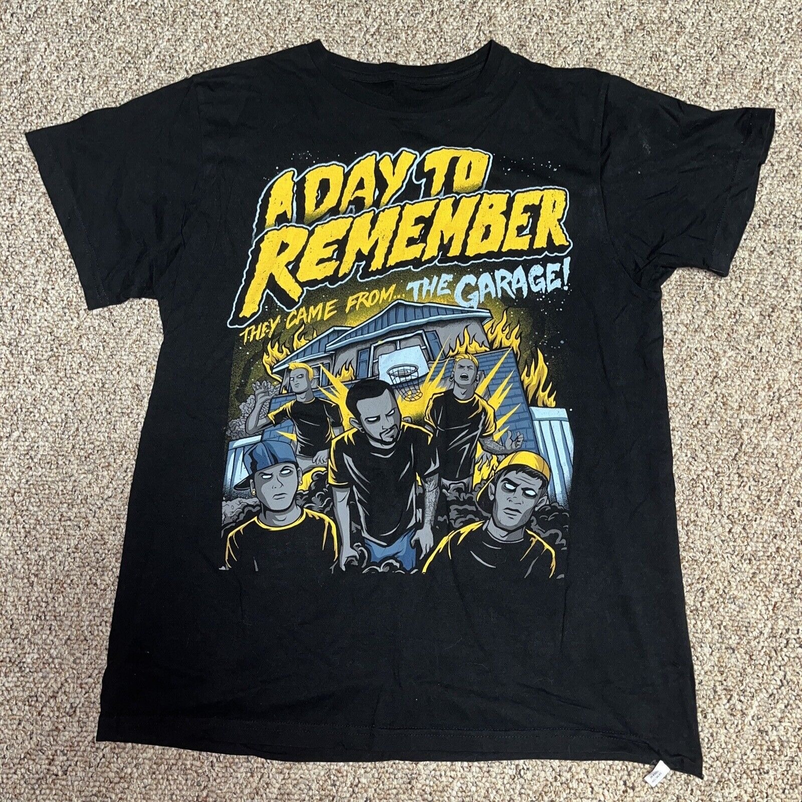 A Day To Remember T Shirt They Came From The Garage Band T Shirt Menâs Medium