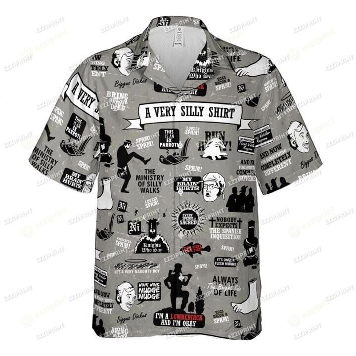 A VERY SILLY SHIRT MONTY PYTHON HAWAIIAN SHIRT, S-5XL US Size, Gift For Men