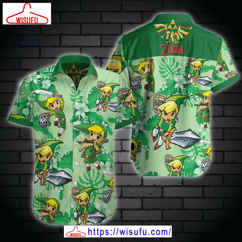 A Zelda Nintendo Hawaiian Shirt, New Fashion Gifts