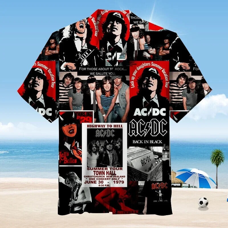 AC DC- Unisex Hawaiian Shirt , Gift For Men And Women S-5XL Us Size