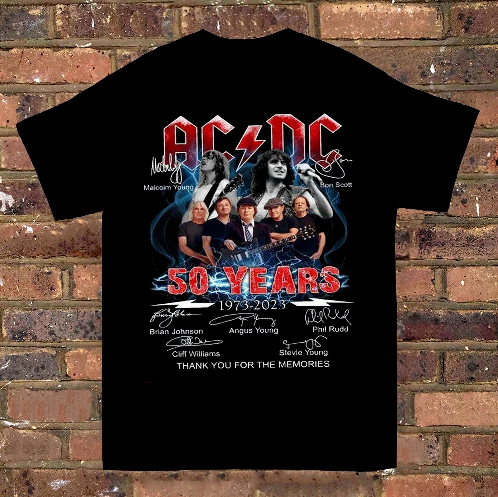 ACDC 50 Years Anniversary 1973-2023 T- Shirt Unisex All Size