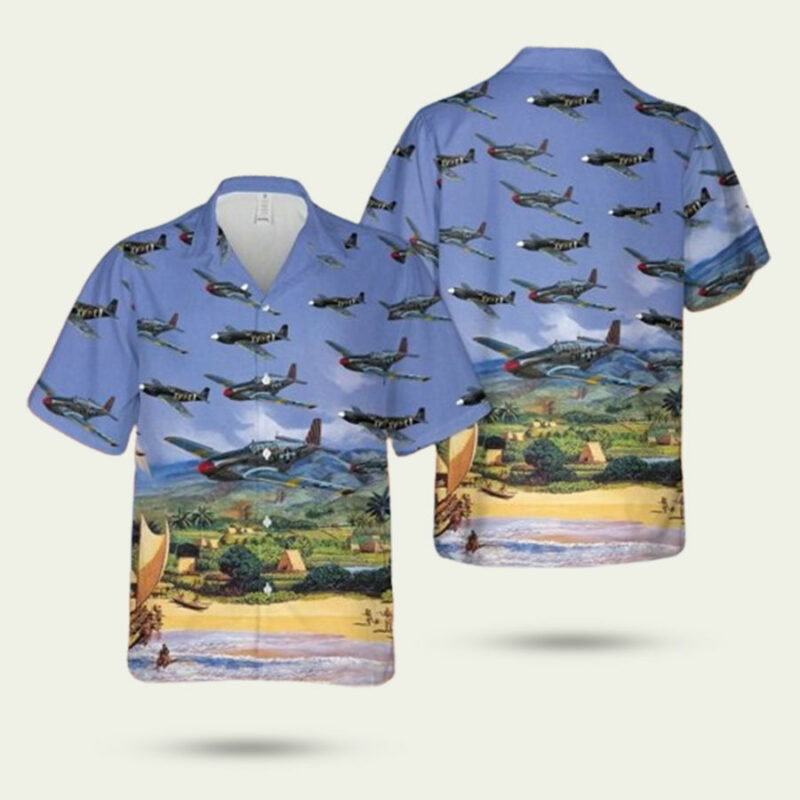 AF NORTH AMERICAN P51 MUSTANG III HAWAIIAN SHIRT