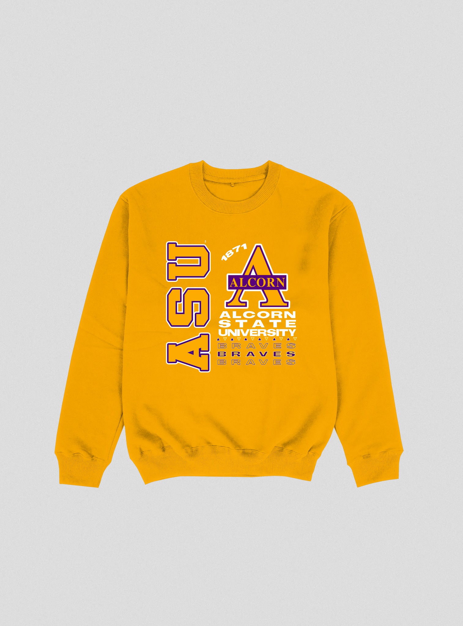 ALCORN STATE TOUR CREWNECK GOLD COLOR