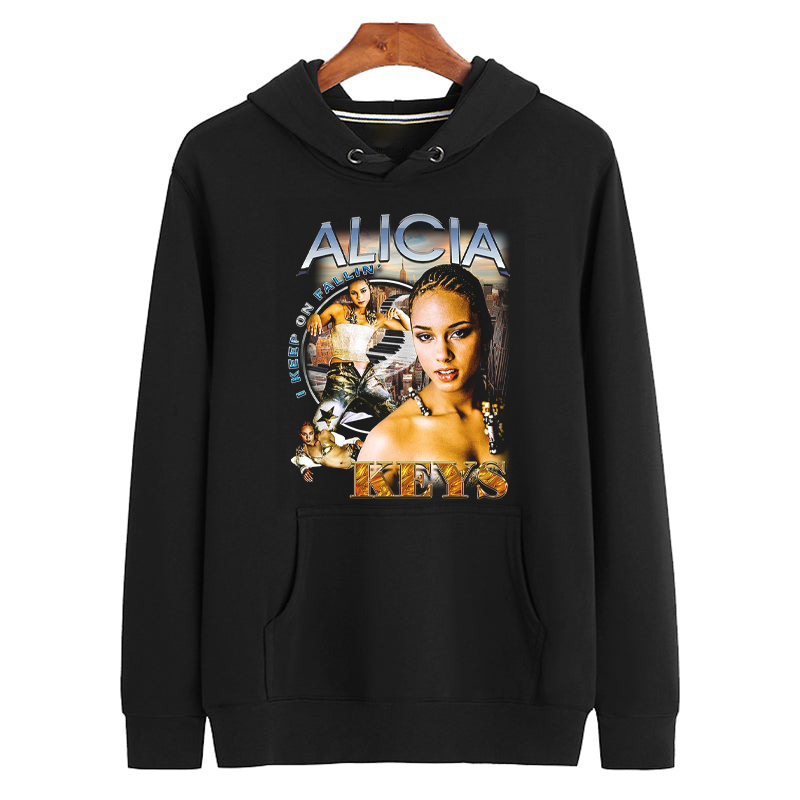 ALICIA KEYS  Retro Bootleg Unisex Hoodie