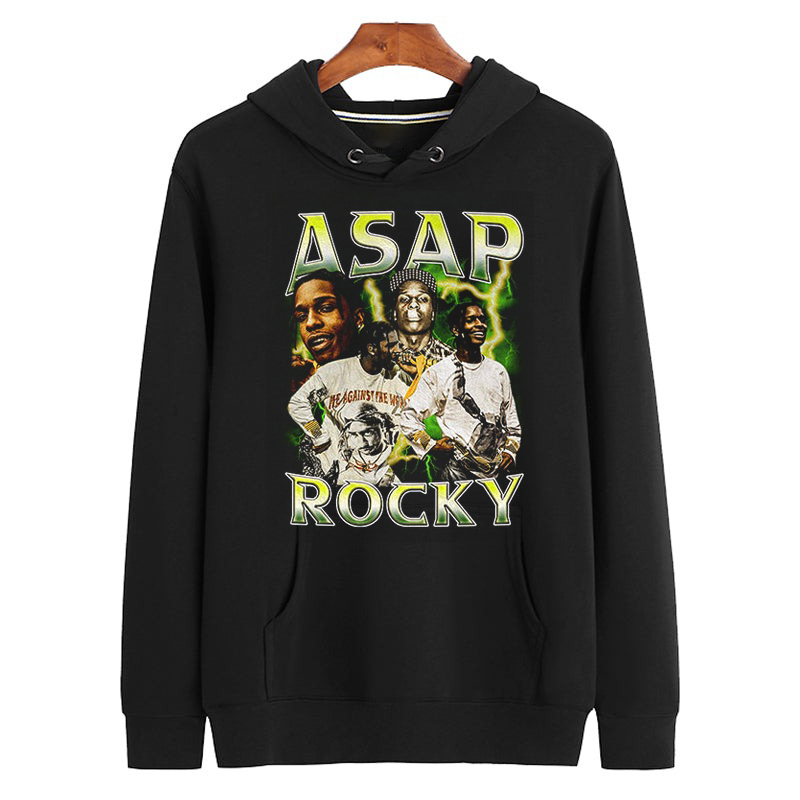 ASAP ROCKY Rakim Mayers V2 Rapper Vintage Retro Bootleg Unisex Hoodie