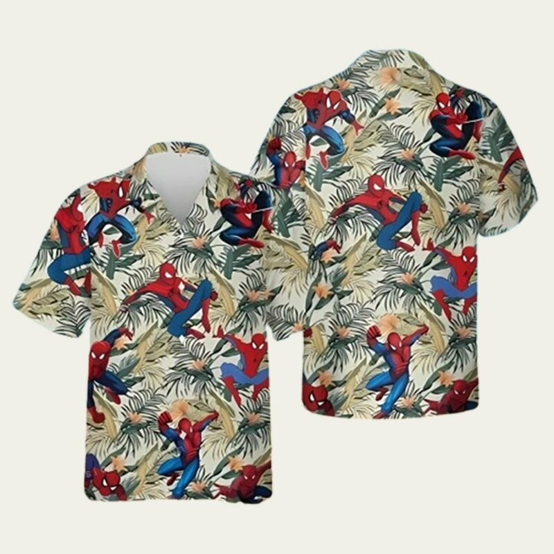 AVENGERS SPIDER MAN WITH FLORAL HAWAIIAN SHIRT