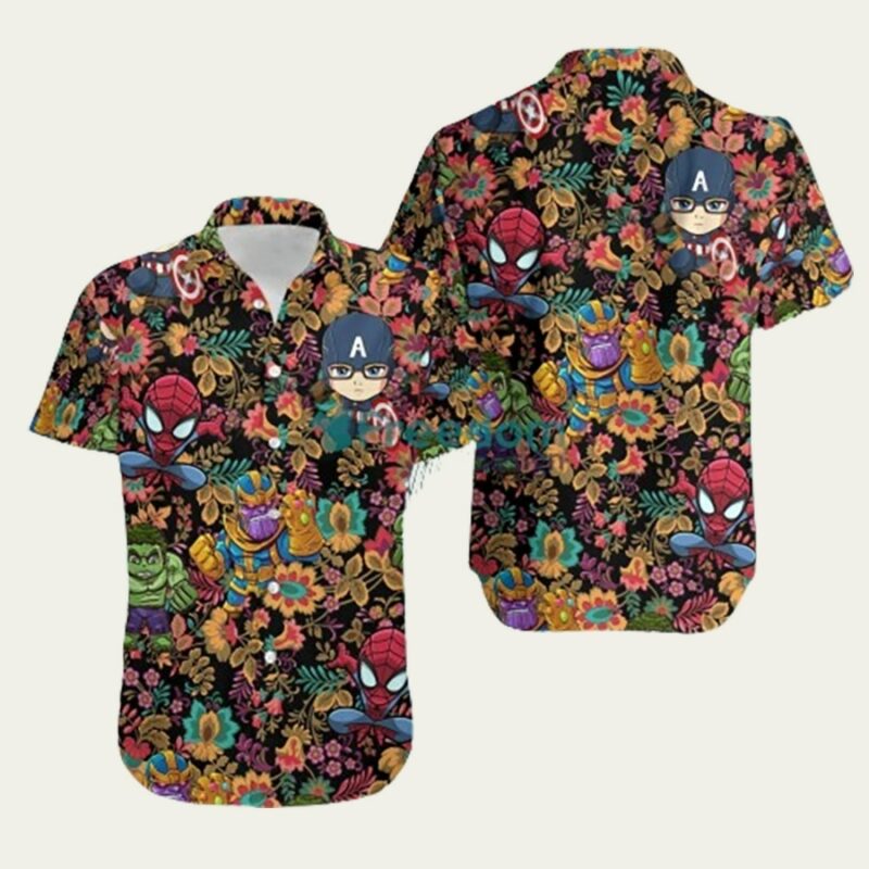 AVENGERS THIN TUMBLER CAPTAIN AMERICA HULK SPIDER MAN HAWAIIAN SHIRT