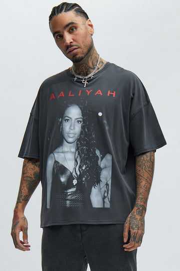 Aaliyah Oversized Short Sleeve Tee - Black