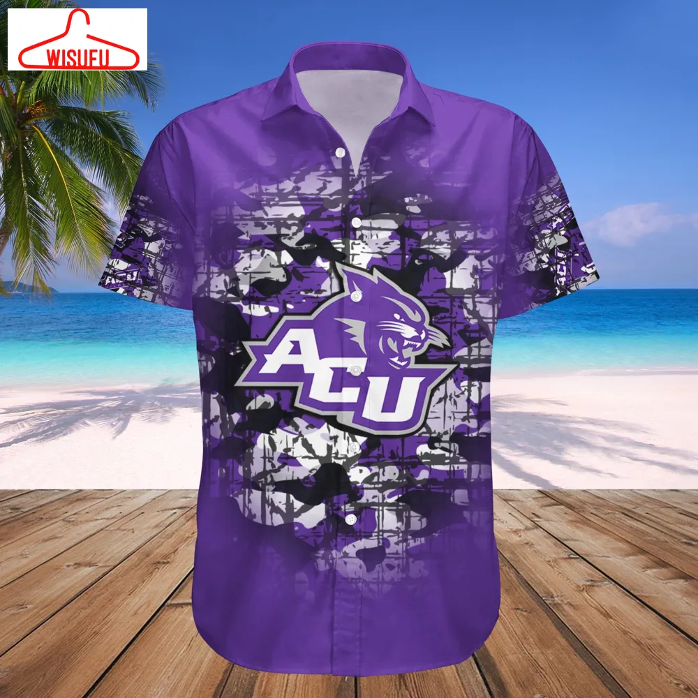 Abilene Christian Wildcats Camouflage Vintage Hawaiian Shirt, New Fashion Gifts