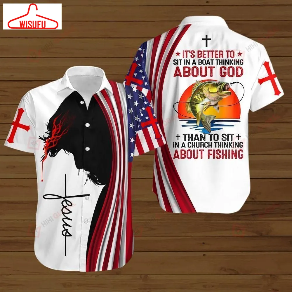 About God And About Fishing, Jesus Aloha Hawaiian Shirts #h, New Hawaiian Holiday Outfits, New Fashion Gifts