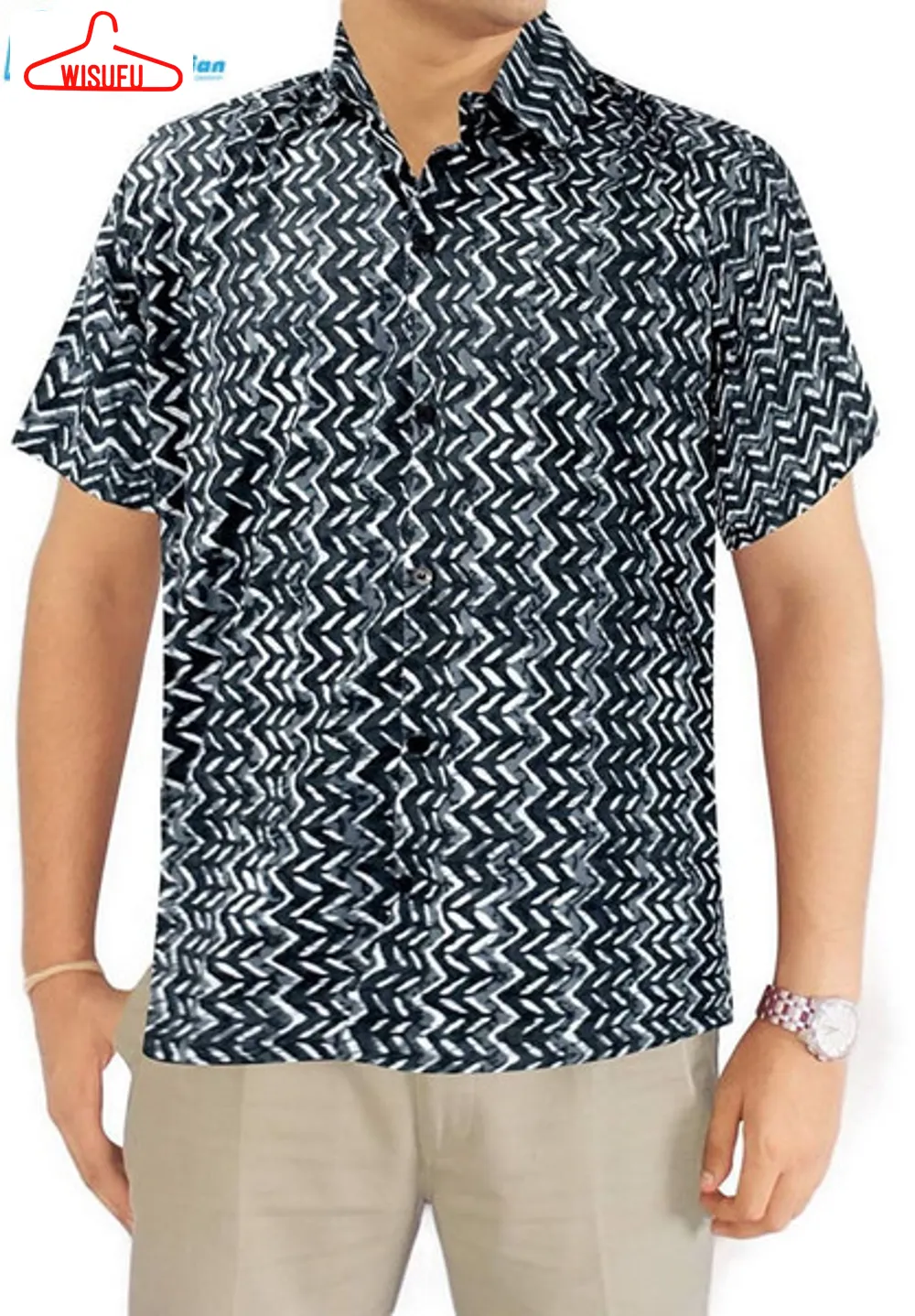 Abstract Black High Quality Hawaiian Shirt, Best Gift Ideas, New Fashion Gifts